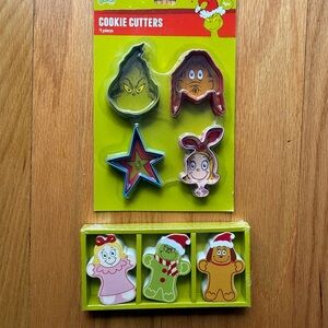 Grinch Cookie Cutters & Tabletop Decor - NWT